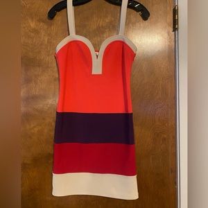Millau color block body con mini dress